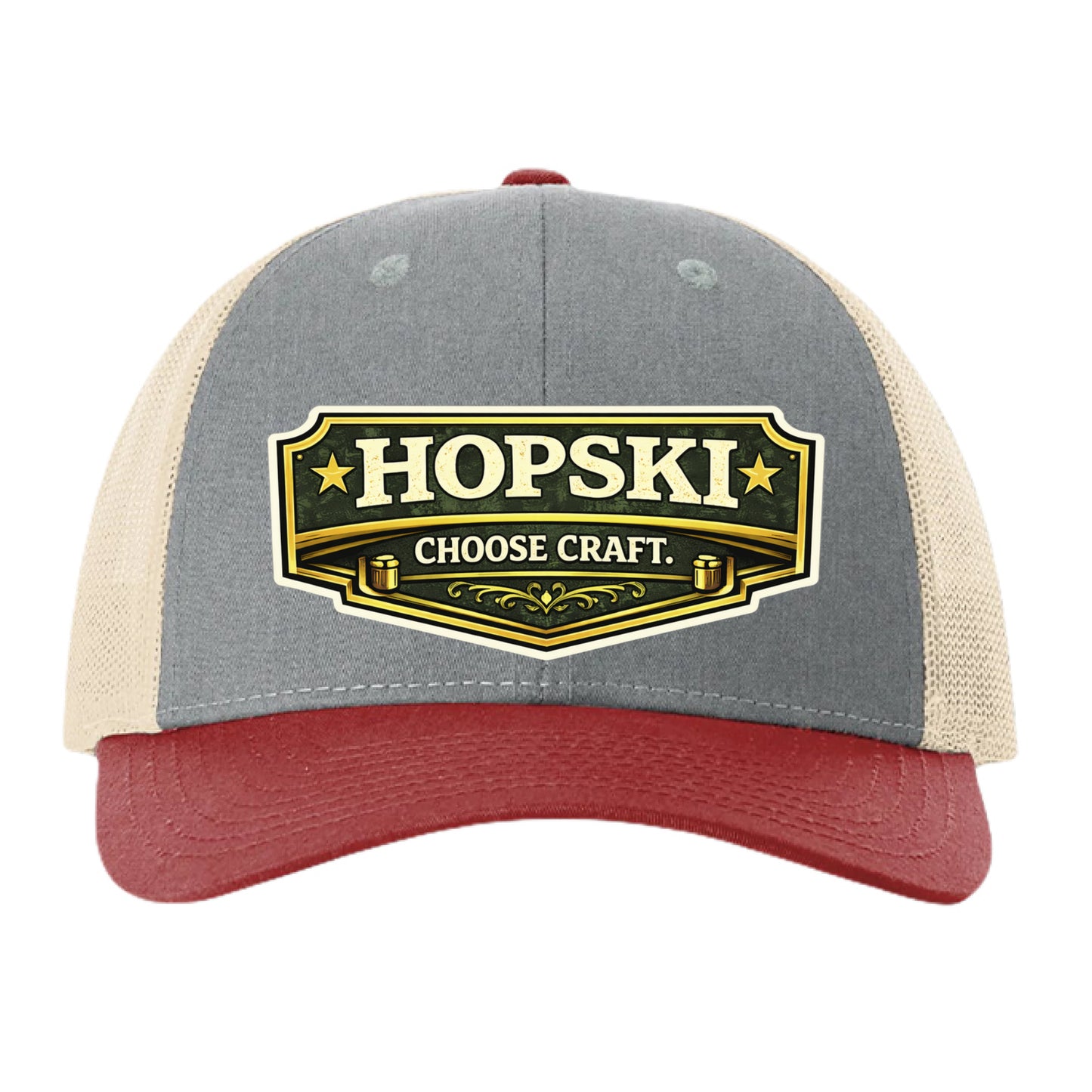 Heather Grey/ Birch/ Cardinal - FRONT