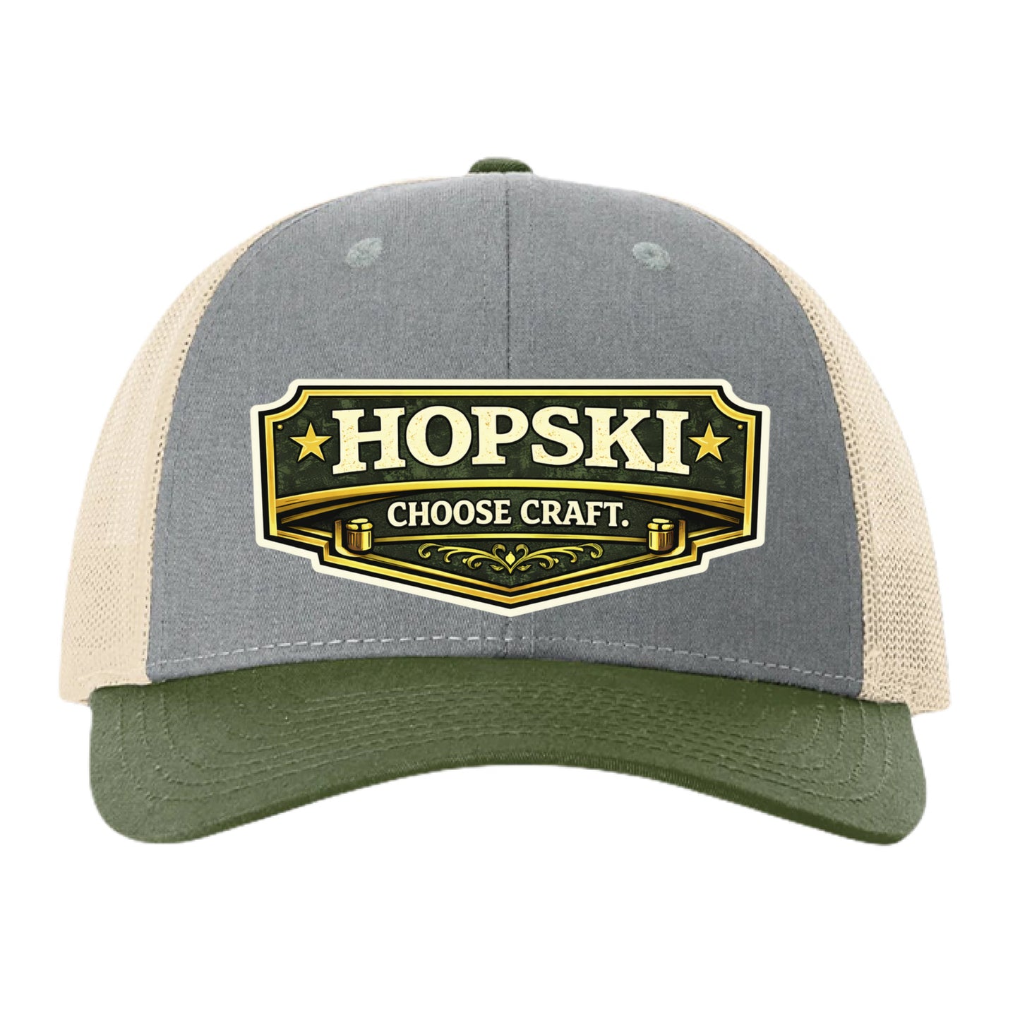 Heather Grey/ Birch/ Army - FRONT